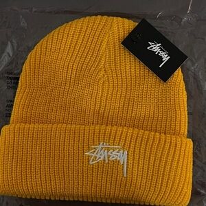 Stussy Yellow Knit Beanie